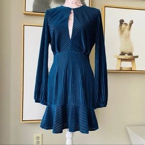 Ryse luxe velvet turquoise dress S newNWOT